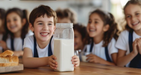 Leche escolar fortalece familias y comunidades